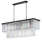 Bethel Black Chandelier in Metal & Crystal