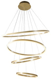 Bethel Gold LED Chandelier in Metal