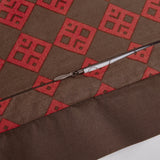 HiEnd Accents Rushmore Reversible Quilt Set QL1807-TW-OC Red, Brown Face and Back: 100% Cotton, Filling: 100% Polyester. 68x88x1