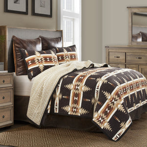 HiEnd Accents Yosemite Reversible Quilt Set QL1839-KG-OC Multi Color Face and Back: 100% cotton; Fill: 100% polyester 110x96x0.1