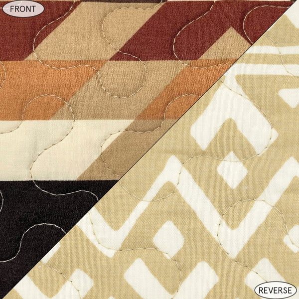 HiEnd Accents Yosemite Reversible Quilt Set QL1839-TW-OC Multi Color Face and Back: 100% cotton; Fill: 100% polyester 68x88x0.1