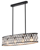 Bethel Black Chandelier in Metal & Crystal