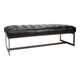 Moe's Home Wyatt Leather Bench Black