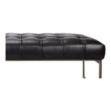 Moe's Home Wyatt Leather Bench Black