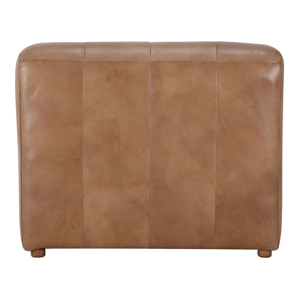 Moe's Home Ramsay Leather Chaise Tan