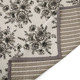 HiEnd Accents Lyla Reversible Floral Print Quilt Set QN1778-TW-BK White, Brown Quilt - Face and Back: 100% cotton; Fill: 100% polyester. Pillow Sham - 100% cotton. 68x88x1