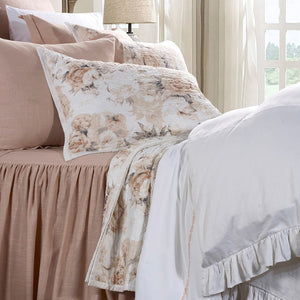 HiEnd Accents Colette Reversible Quilt Set QN2110-FQ-BH Blush Face: 100% Cotton. Back: 100% Cotton. Filling: 100% polyester 92x96x1