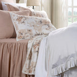 HiEnd Accents Colette Reversible Quilt Set QN2110-KG-BH Blush Face: 100% Cotton. Back: 100% Cotton. Filling: 100% polyester 110x96x1