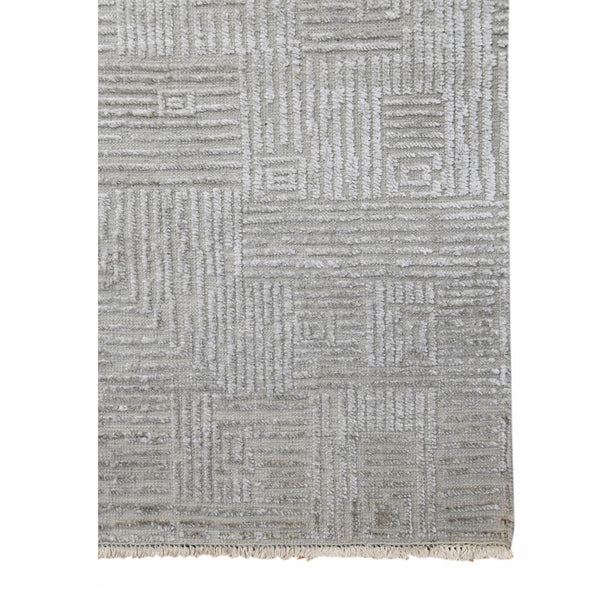 AMER Rugs Quartz QUA-1 Hand-Knotted Geometric Modern & Contemporary Area Rug Ivory 10' x 14'