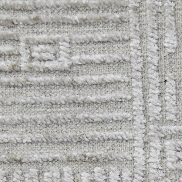 AMER Rugs Quartz QUA-1 Hand-Knotted Geometric Modern & Contemporary Area Rug Ivory 10' x 14'