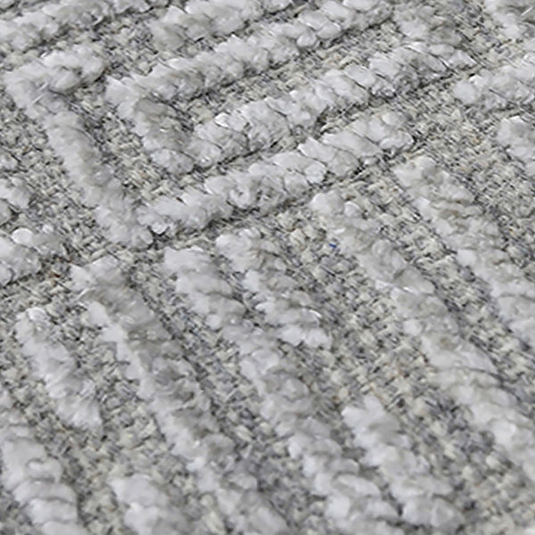 AMER Rugs Quartz QUA-2 Hand-Knotted Geometric Modern & Contemporary Area Rug Silver 10' x 14'