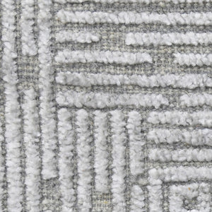 AMER Rugs Quartz QUA-2 Hand-Knotted Geometric Modern & Contemporary Area Rug Silver 10' x 14'