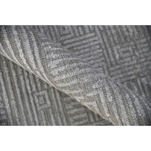 AMER Rugs Quartz QUA-2 Hand-Knotted Geometric Modern & Contemporary Area Rug Silver 10' x 14'