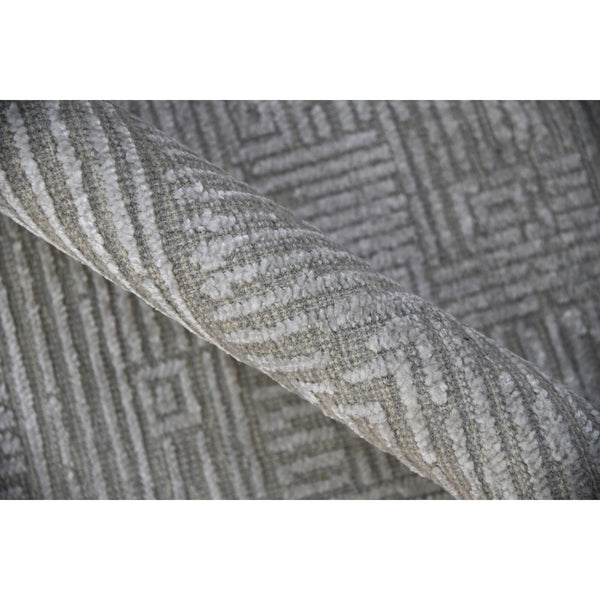 AMER Rugs Quartz QUA-2 Hand-Knotted Geometric Modern & Contemporary Area Rug Silver 10' x 14'