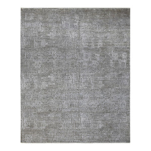 AMER Rugs Quartz QUA-4 Hand-Knotted Geometric Modern & Contemporary Area Rug Smoke 10' x 14'