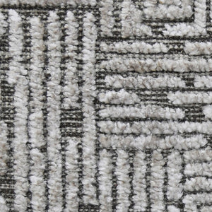 AMER Rugs Quartz QUA-4 Hand-Knotted Geometric Modern & Contemporary Area Rug Smoke 10' x 14'