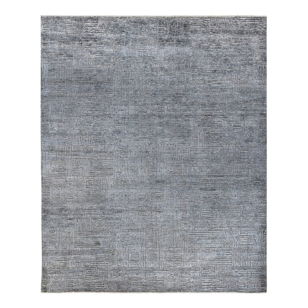 AMER Rugs Quartz QUA-5 Hand-Knotted Geometric Modern & Contemporary Area Rug Indigo 10' x 14'