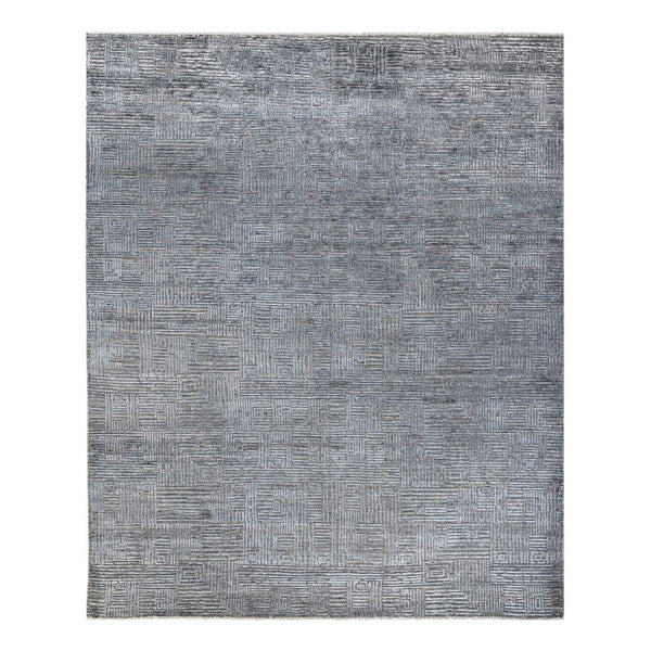 AMER Rugs Quartz QUA-5 Hand-Knotted Geometric Modern & Contemporary Area Rug Indigo 10' x 14'