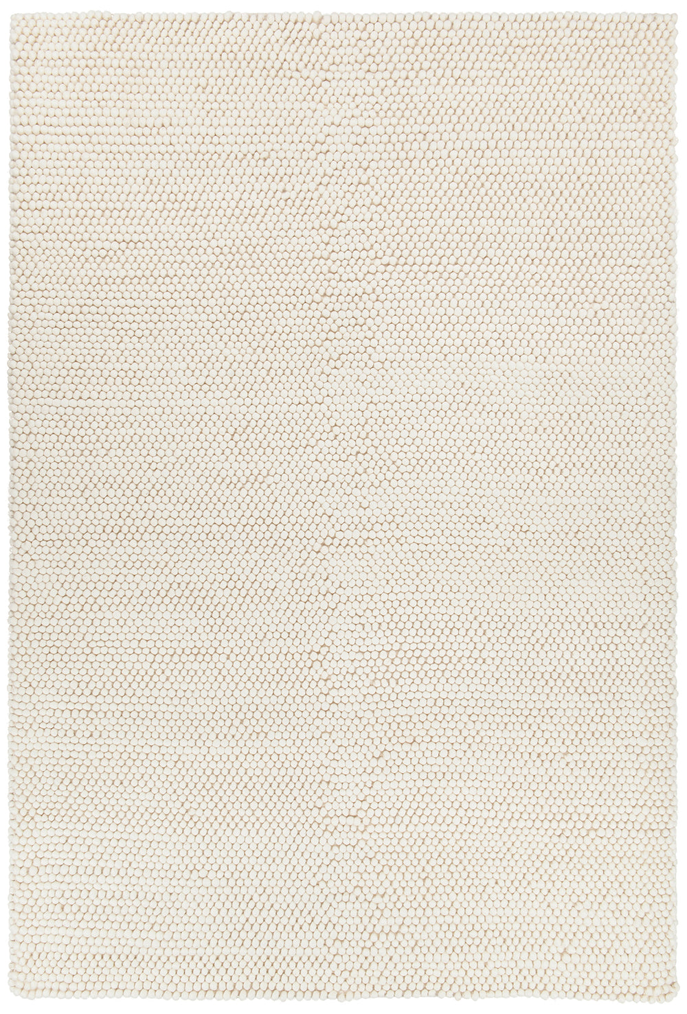 Chandra Rugs Quina 100% Wool Hand-Woven Contemporary Shag Rug White 9' x 13'