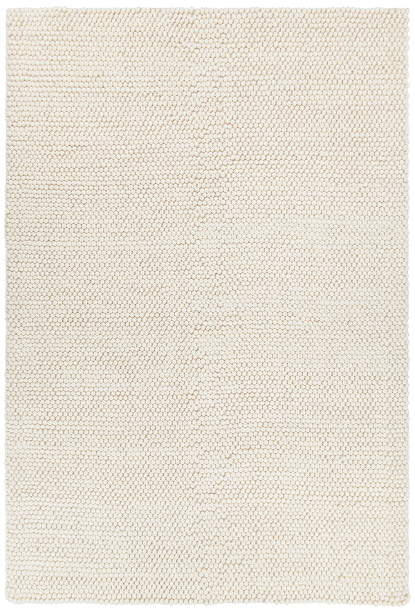 Chandra Rugs Quina 100% Wool Hand-Woven Contemporary Shag Rug White 9' x 13'