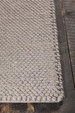 Chandra Rugs Quina 100% Wool Hand-Woven Contemporary Shag Rug Silver 9' x 13'