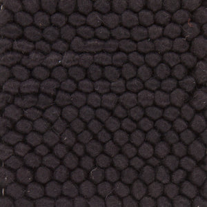 Chandra Rugs Quina 100% Wool Hand-Woven Contemporary Shag Rug Black 9' x 13'