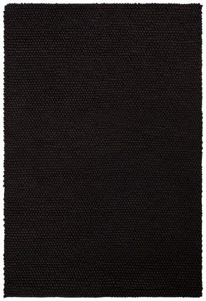 Chandra Rugs Quina 100% Wool Hand-Woven Contemporary Shag Rug Black 9' x 13'