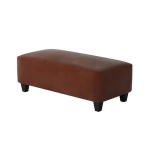 Fusion 100-C Transitional Cocktail Ottoman 100-C Bella Burnt Orange 49" Wide Cocktail Ottoman