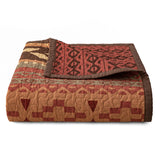 HiEnd Accents Broken Arrow Reversible Quilt Set QW1009-TW-OC Red, Tan, Brown Face: 100% Cotton. Back: 100% Cotton. Filling: 100% polyester 68x88x1