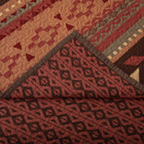 HiEnd Accents Broken Arrow Reversible Quilt Set QW1009-TW-OC Red, Tan, Brown Face: 100% Cotton. Back: 100% Cotton. Filling: 100% polyester 68x88x1