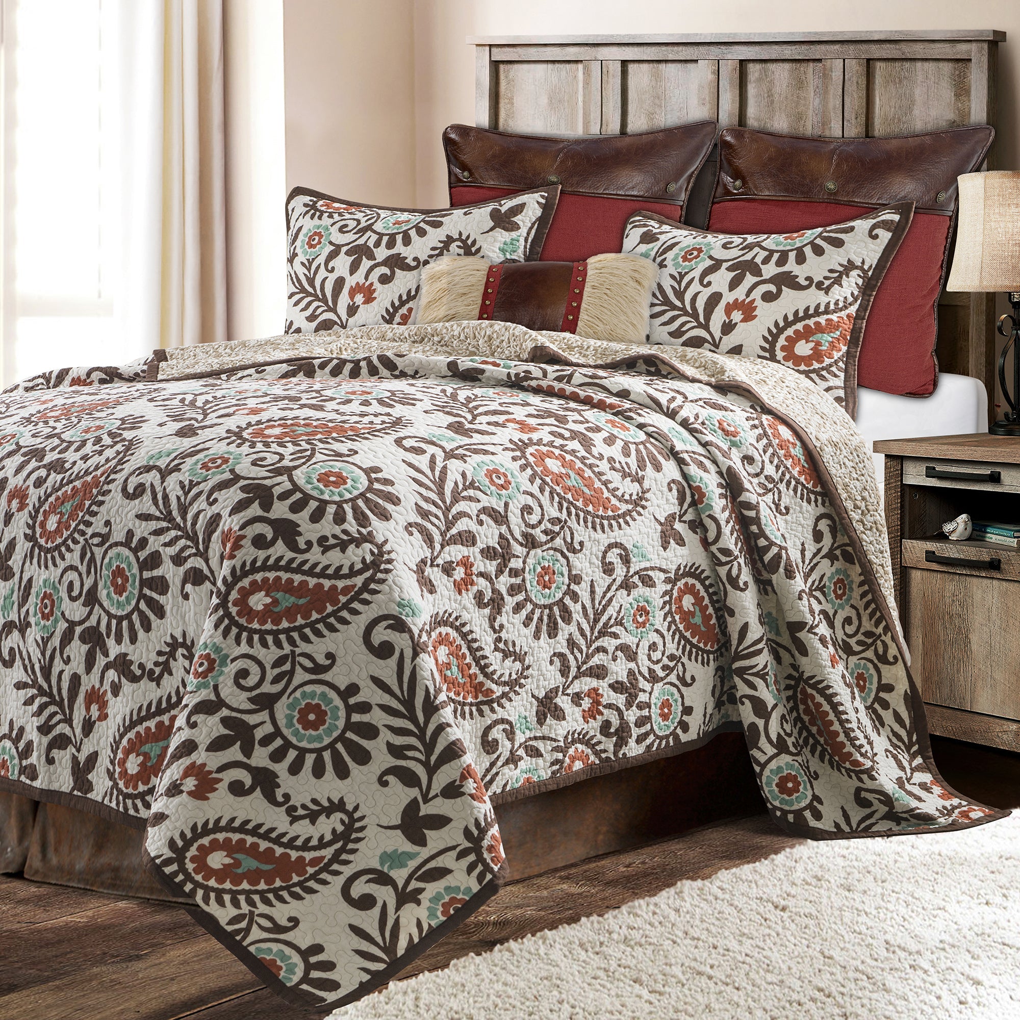 HiEnd Accents Rebecca Paisley Quilt - Thumbnail 2