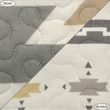 HiEnd Accents Desert Sage Reversible Quilt Set QW1939-TW-OC Tan, White, Gray Face and Back: 100% cotton; Fill: 100% polyester 68x88x0.5