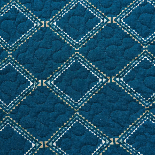 HiEnd Accents Spirit Valley Quilt Set QW2113-TW-TL Teal Face and Back: 100% cotton; Fill: 100% polyester 68x88x1
