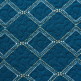 HiEnd Accents Spirit Valley Quilt Set QW2113-TW-TL Teal Face and Back: 100% cotton; Fill: 100% polyester 68x88x1
