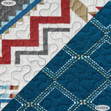 HiEnd Accents Spirit Valley Quilt Set QW2113-TW-TL Teal Face and Back: 100% cotton; Fill: 100% polyester 68x88x1