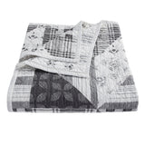 HiEnd Accents Patchwork Prairie Reversible Quilt Set QW2133-TW-BK Black Face and Back: 100% cotton; Fill: 100% polyester 68.0 x 88.0 x 0.5