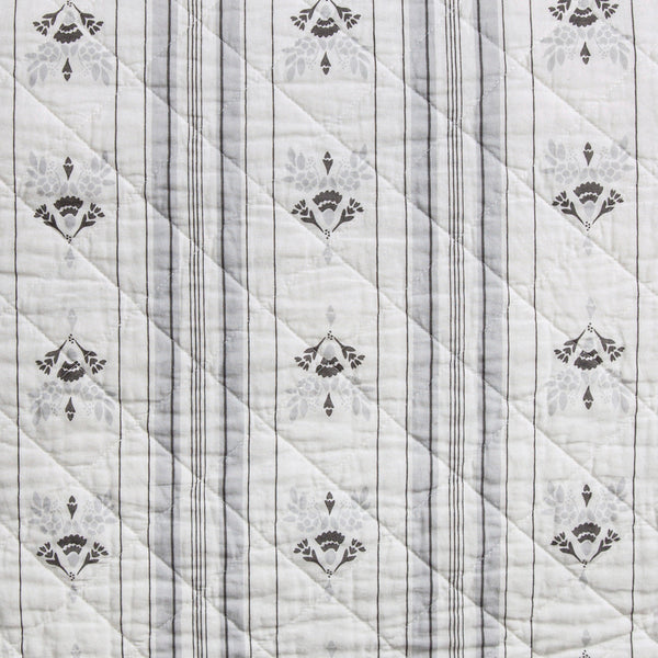 HiEnd Accents Patchwork Prairie Reversible Quilt Set QW2133-TW-BK Black Face and Back: 100% cotton; Fill: 100% polyester 68.0 x 88.0 x 0.5