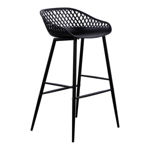 Moe's Home Piazza Outdoor Barstool Black-M2