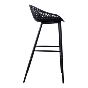 Moe's Home Piazza Outdoor Barstool Black-M2