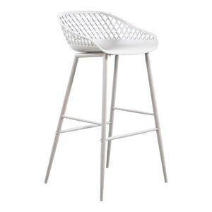 Moe's Home Piazza Outdoor Barstool White-M2