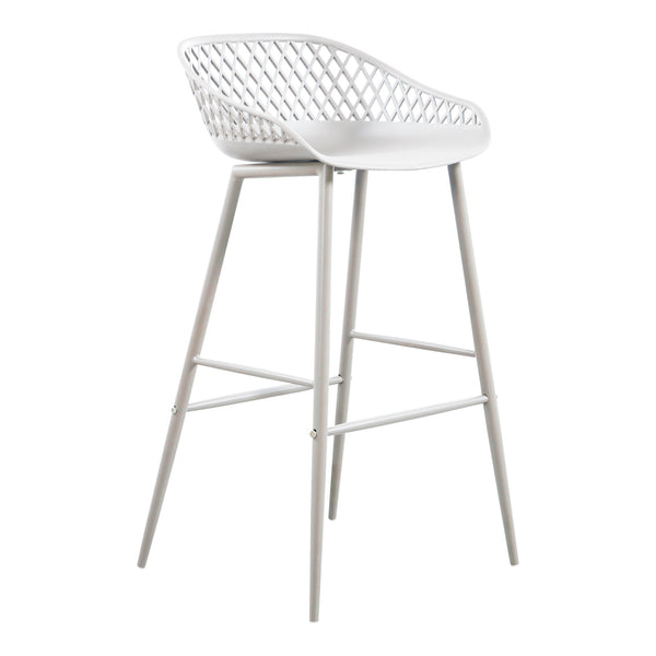 Moe's Home Piazza Outdoor Barstool White-M2
