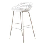 Moe's Home Piazza Outdoor Barstool White-M2