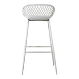 Moe's Home Piazza Outdoor Barstool White-M2