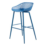 Moe's Home Piazza Outdoor Barstool Blue-M2