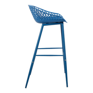 Moe's Home Piazza Outdoor Barstool Blue-M2