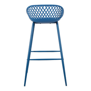 Moe's Home Piazza Outdoor Barstool Blue-M2