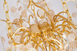 Bethel Gold Chandelier in Aluminum & Glass