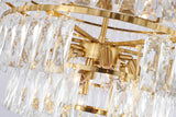 Bethel Gold Chandelier in Metal & Crystal