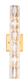 Bethel Gold Wall Sconce in Metal & Crystal