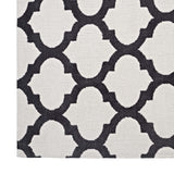 Lida Moroccan Trellis 5x8 Area Rug Ivory and Charcoal R-1001C-58